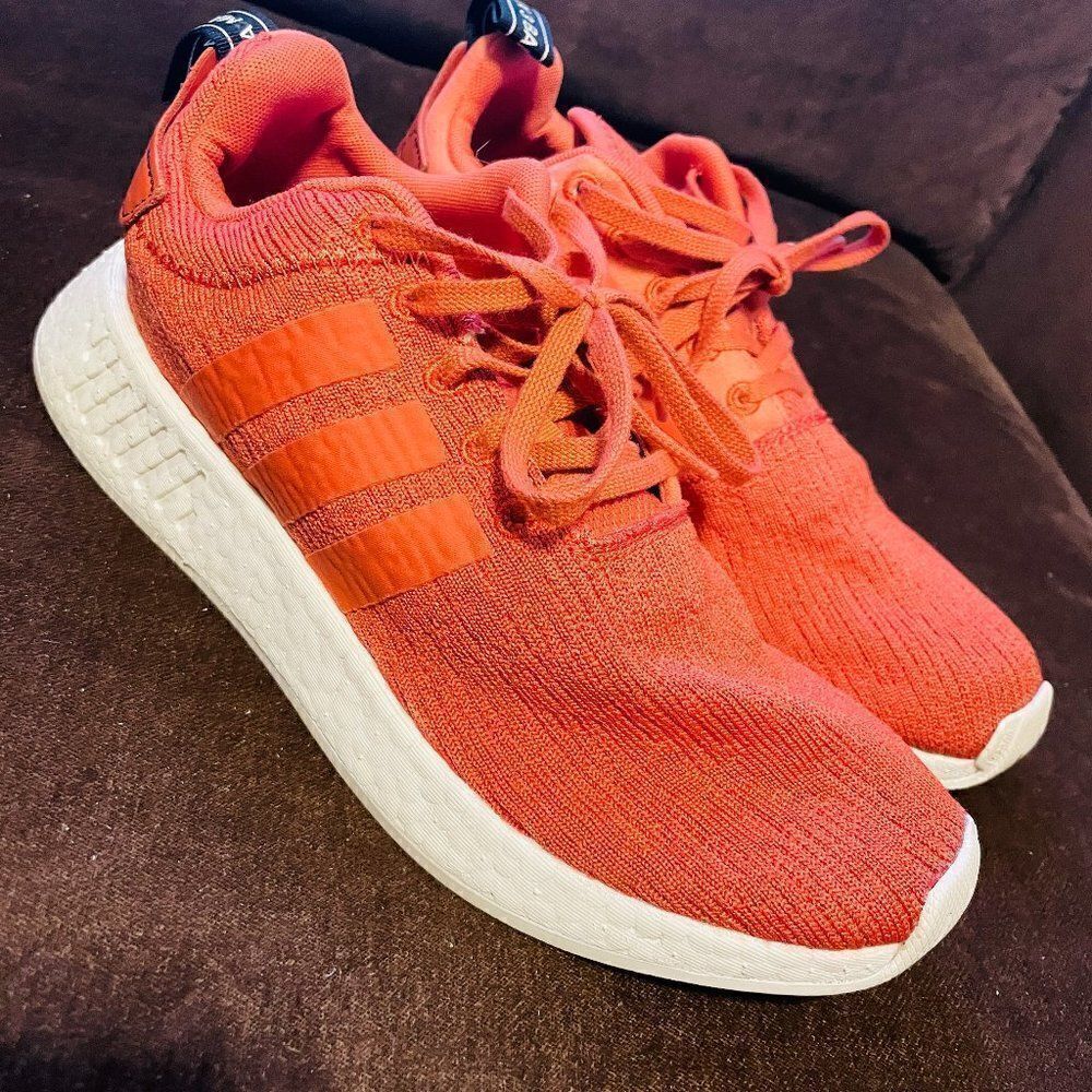 Excellent Condition Adidas Persimon Orange White NMD Womens 9 Mens 8 41 2/3 EUR